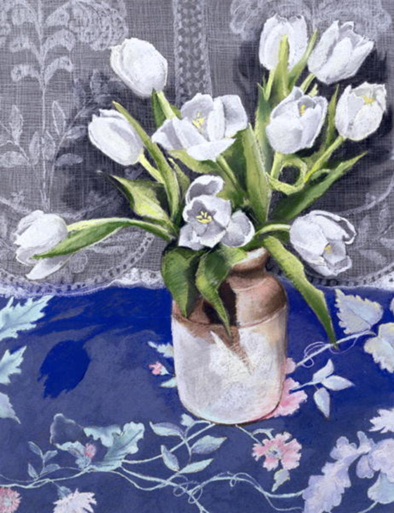Detail of White Tulips, 1994 by Cristiana Angelini