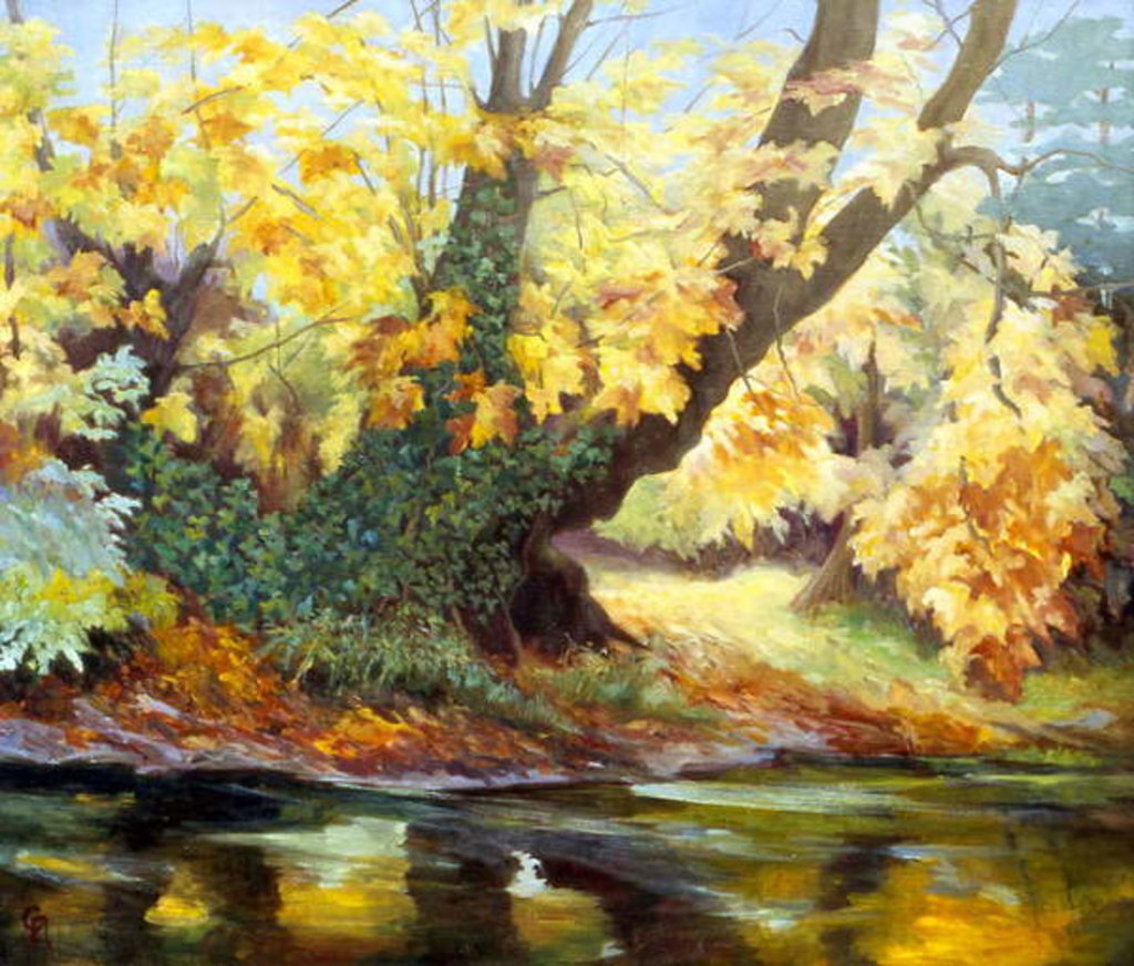 Detail of Autumn on the Darenth by Cristiana Angelini