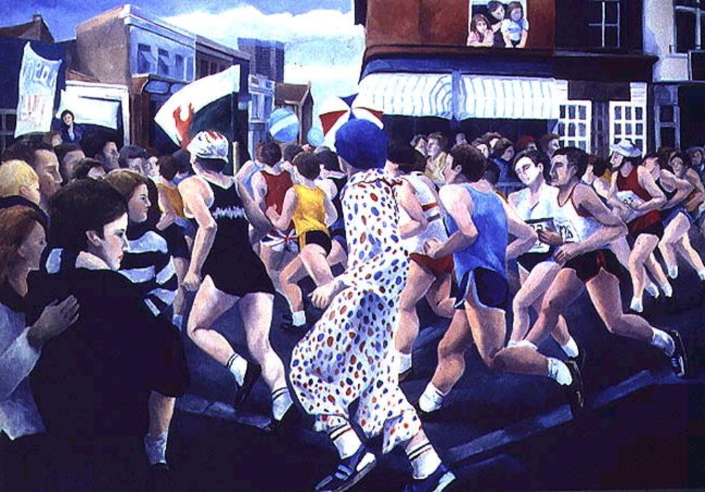Detail of London Marathon, 1996 by Cristiana Angelini