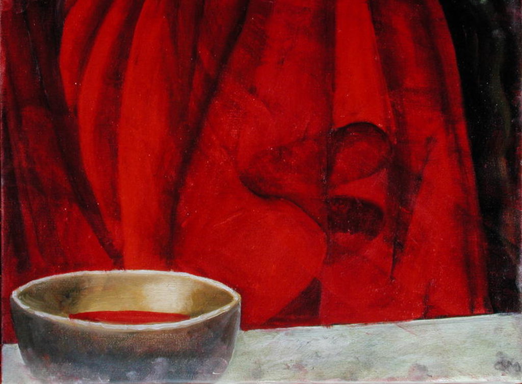 Detail of Lustrous Red, 2003 by Charlotte Moore