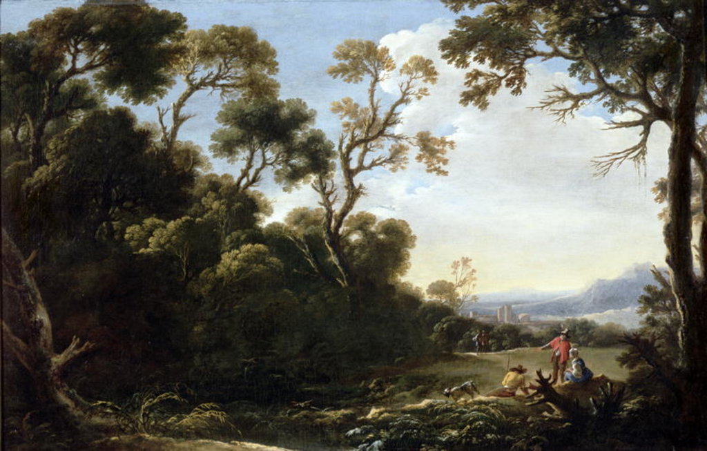 Detail of Wooded Landscape by Salvator Rosa