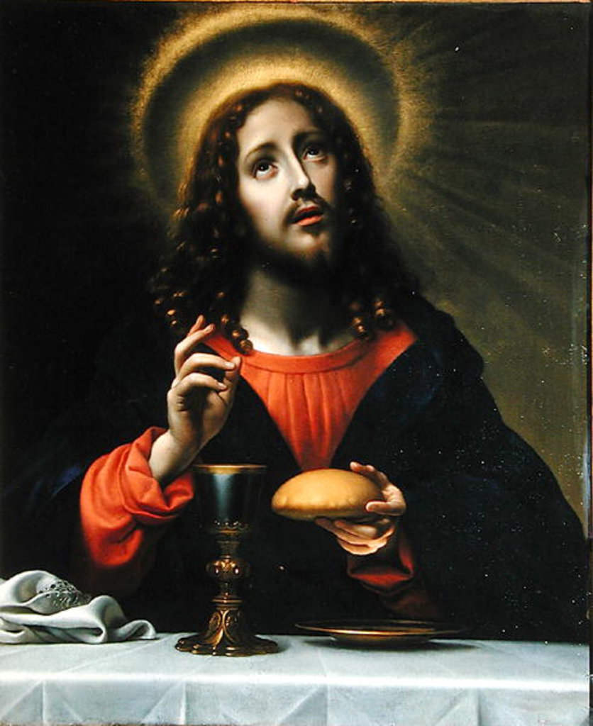 Detail of Christ Blessing the Sacraments by Carlo Dolci