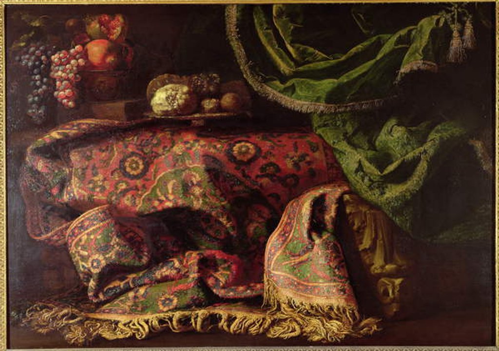 Detail of Still Life with a Carpet by Francesco Fieravino