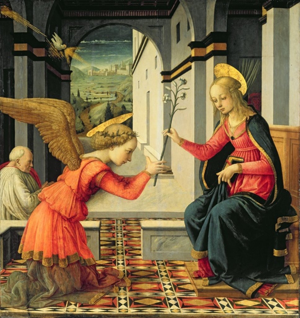 Detail of The Annunciation by Filippo Lippi