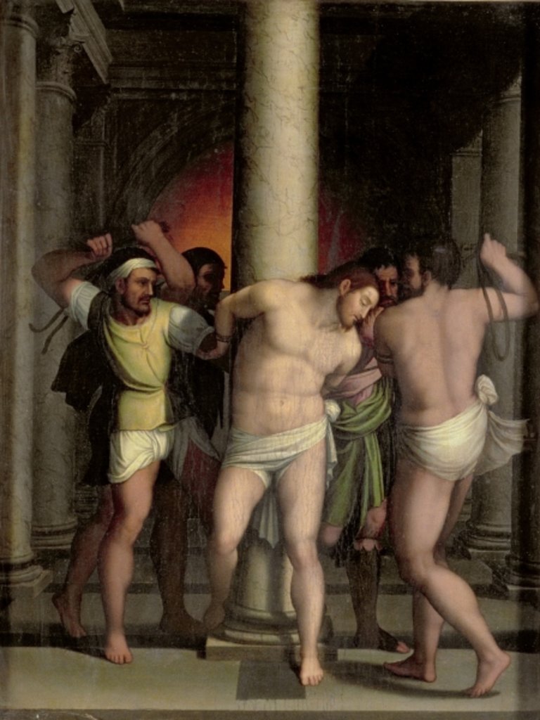 Detail of Scourging of Christ at the Pillar by Sebastiano del Piombo