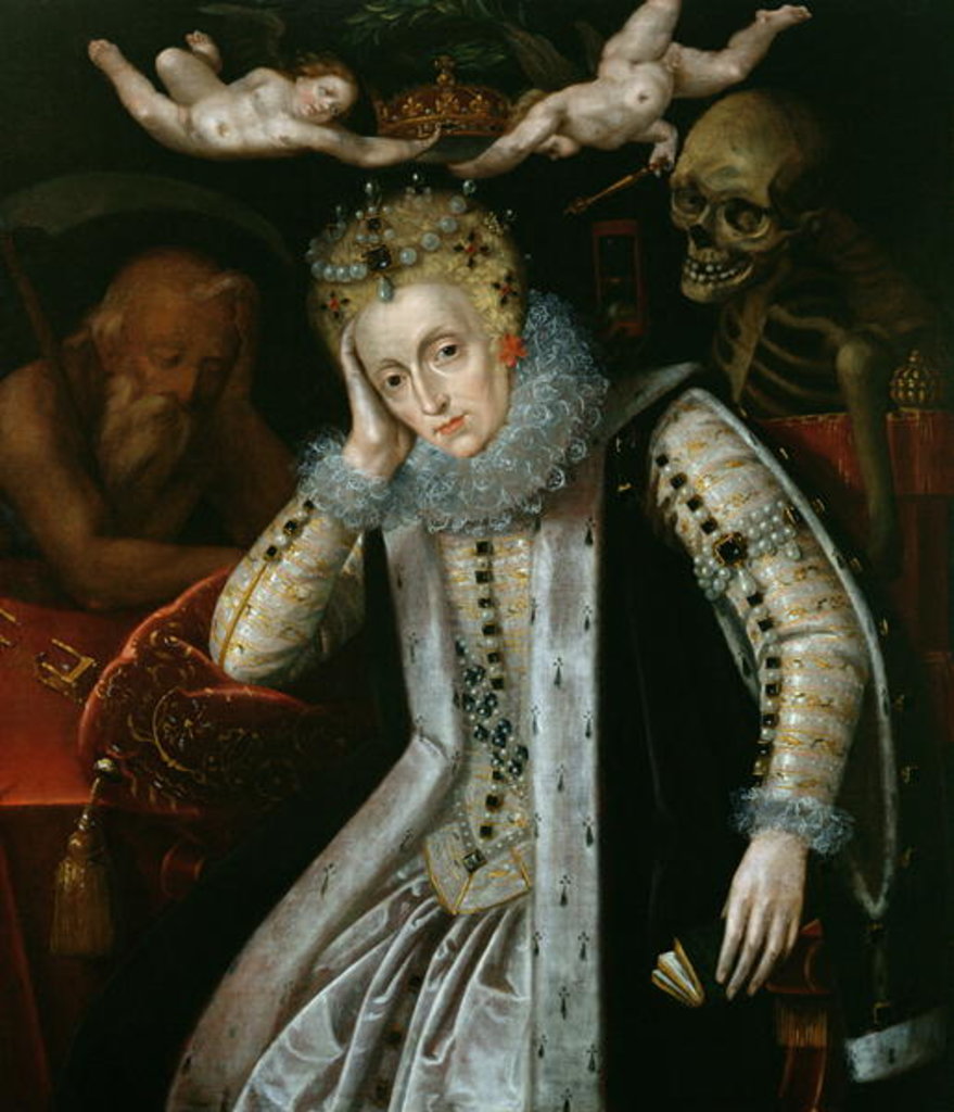 Detail of Queen Elizabeth I in Old Age, c.1610 by English School