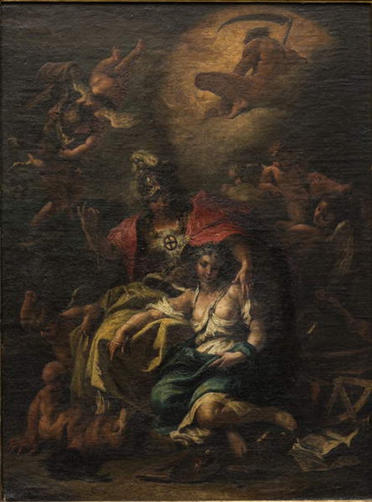 Detail of Minerva by Sebastiano Ricci