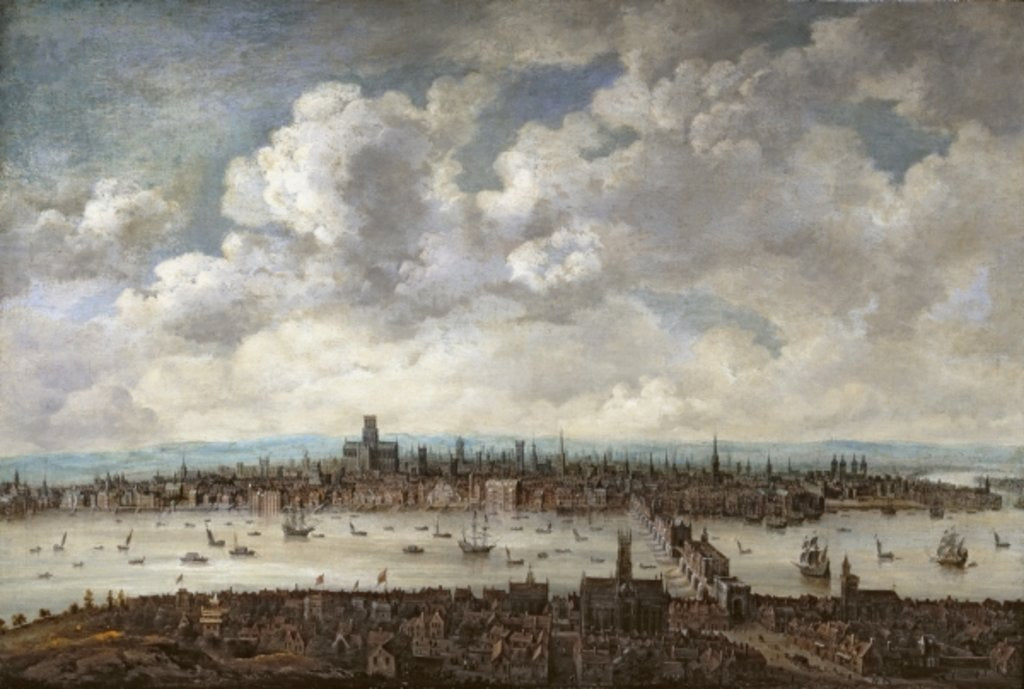 Detail of Vue de Londres de Southwark, 1640-60 by Anglo-Dutch School