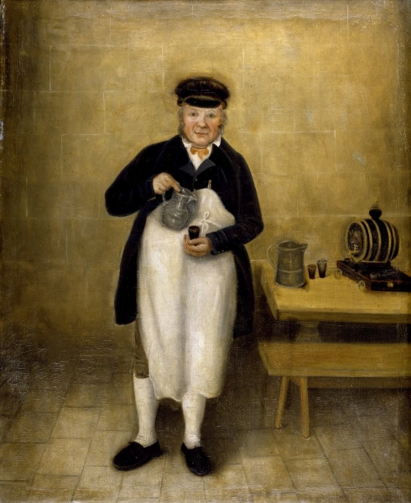 Detail of Portrait of the Chatsworth cellarman, c.1835 by William Baker