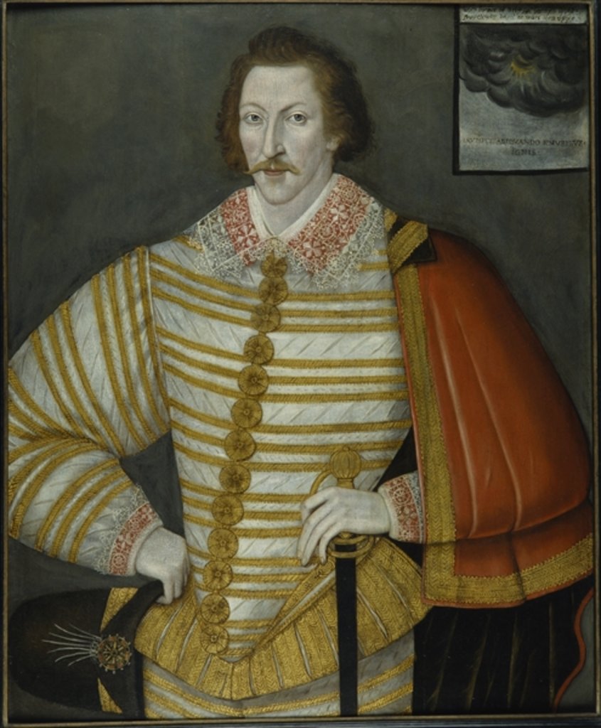Detail of Portrait of Thomas Cavendish, the Circumnavigator, 1588-91 by John the Younger Bettes