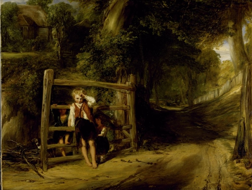 Detail of Rustic Civility or, 'Coming Events cast their shadows before them', c.1832 by William Collins