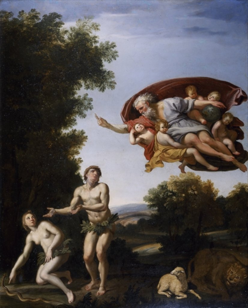 Detail of The Expulsion of Adam and Eve by Domenichino (1581-1641)