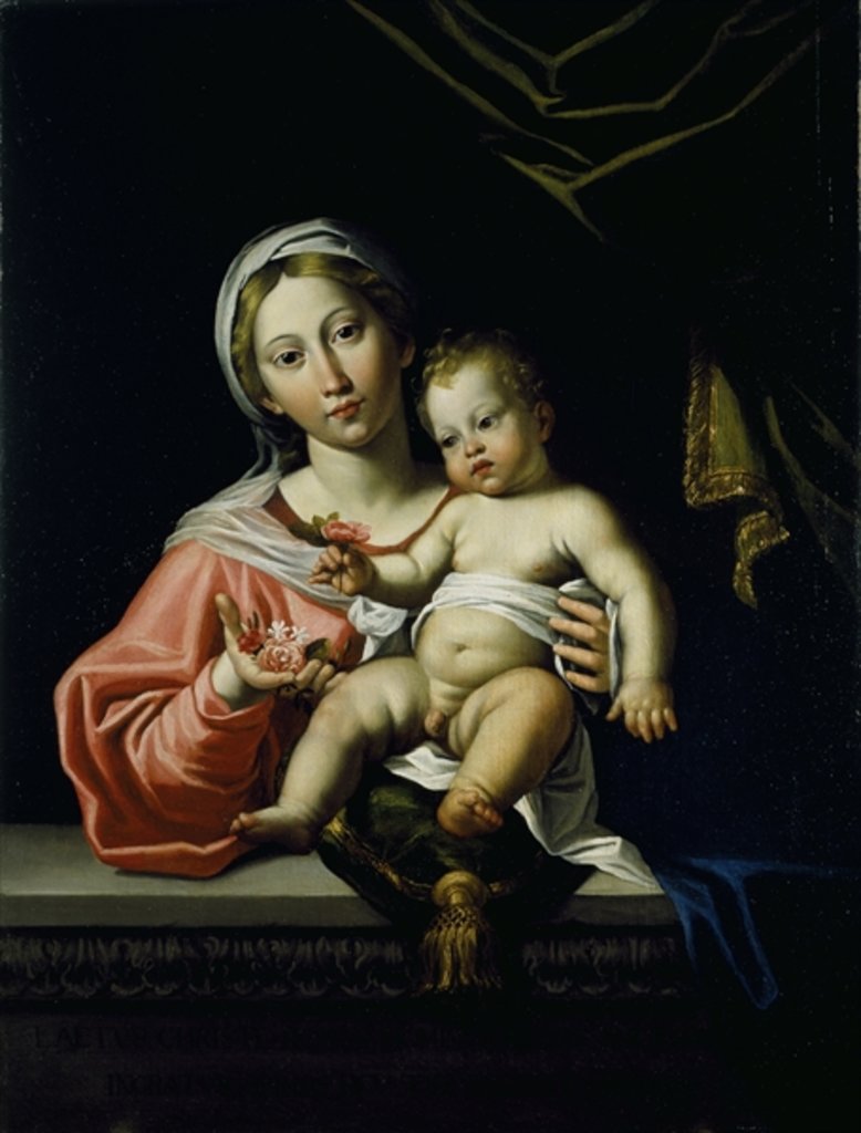 Detail of The Madonna della Rosa, before 1627 by Domenichino