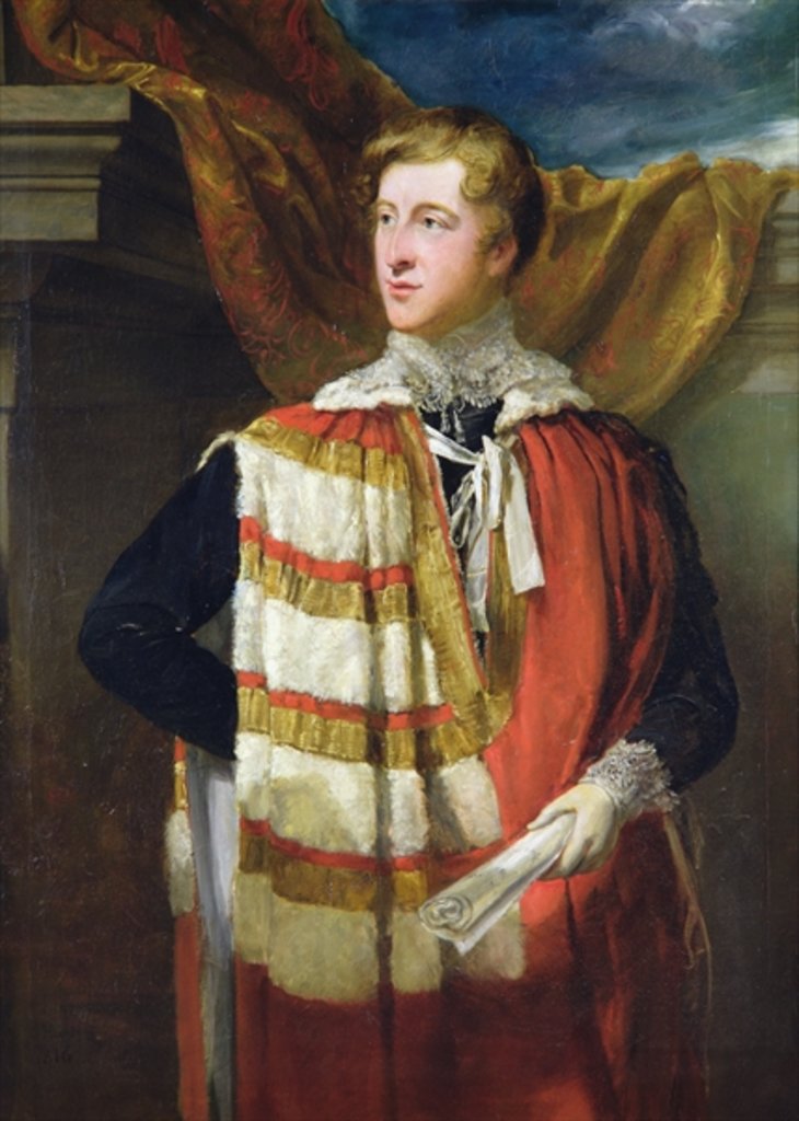 Detail of Portrait of William Spencer Cavendish, 6th Duke of Devonshire, c.1822-86 by George Hayter