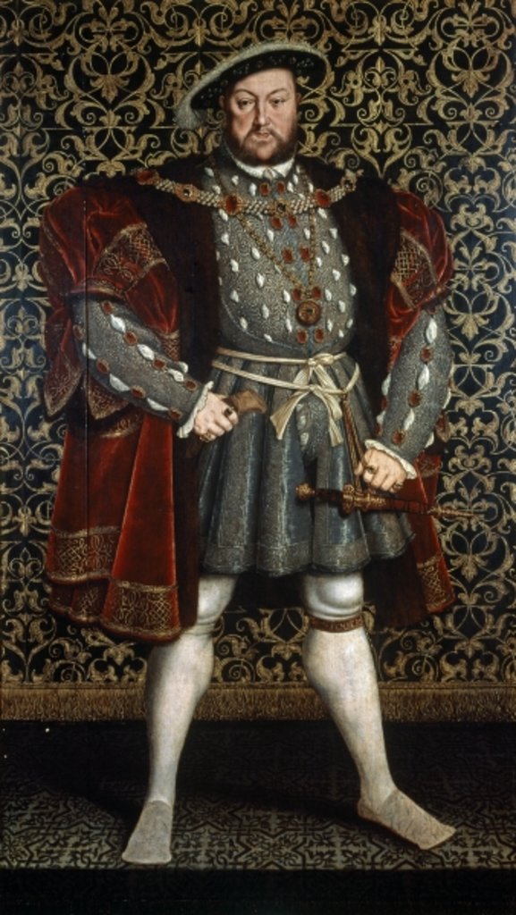 Detail of Portrait of King Henry VIII, after 1557 by Hans Holbein the Younger