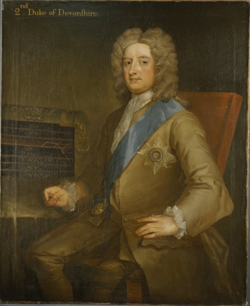 Detail of Portrait of William Cavendish, 2nd Duke of Devonshire by Charles Jervas