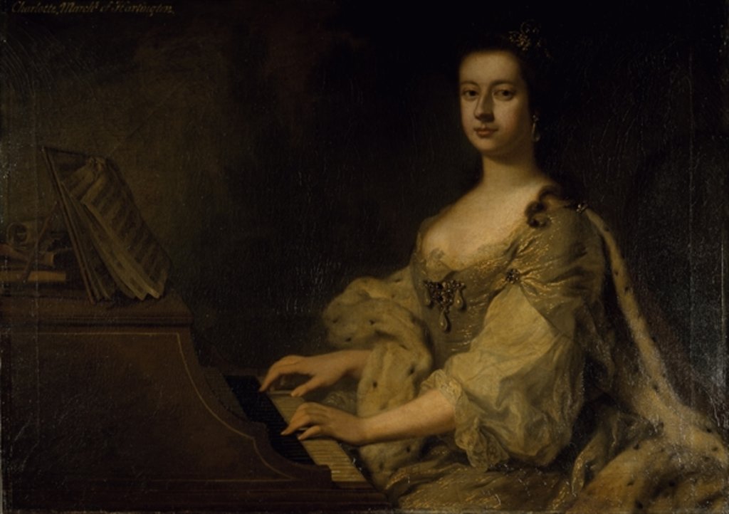 Detail of Portrait of Lady Charlotte Boyle, c.1748 by George Knapton