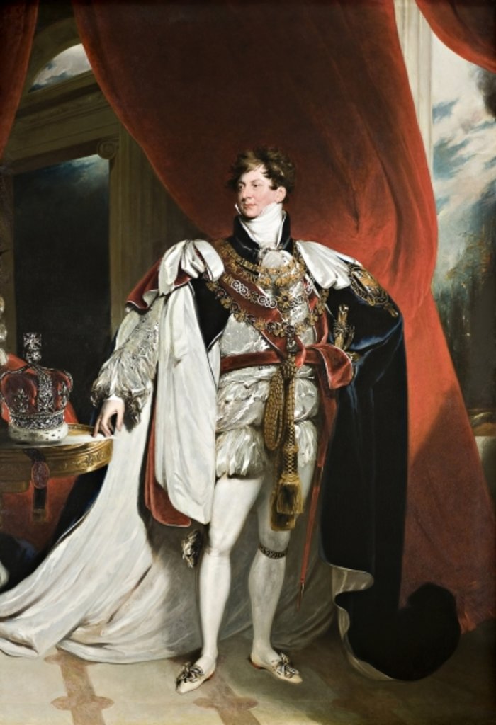 Detail of Portrait of King George IV, 1820-30 by Thomas (studio of) Lawrence