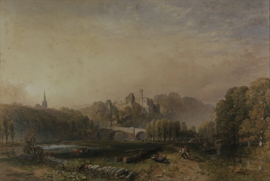 Detail of View of Lismore Castle during the 6th Duke of Devonshire's alterations by Samuel Cook