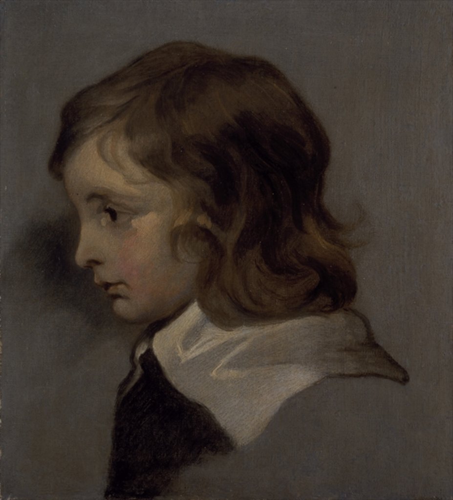 Detail of Head of a young boy by Peter Lely