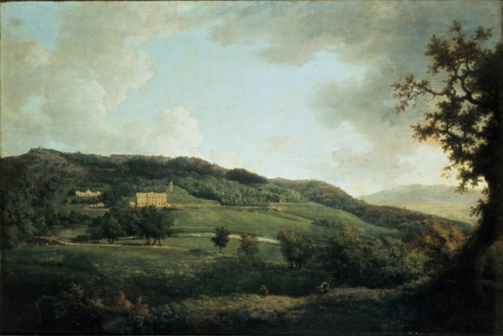 Detail of A view of Chatsworth by William Marlow