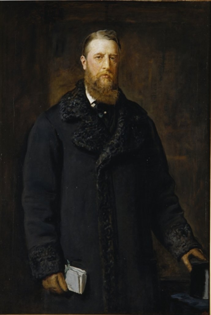 Detail of Spencer Compton Cavendish, Marquess of Hartington, later 8th Duke of Devonshire by John Everett Millais