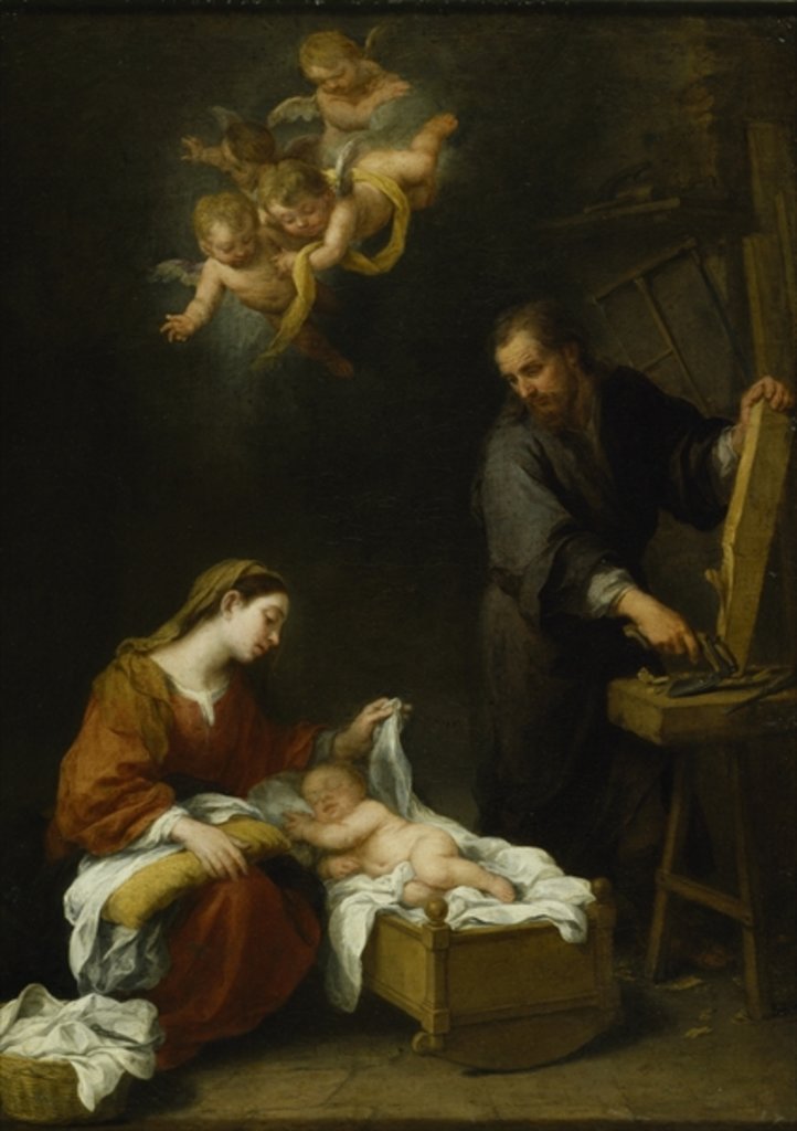 Detail of The Holy Family by Bartolome Esteban Murillo
