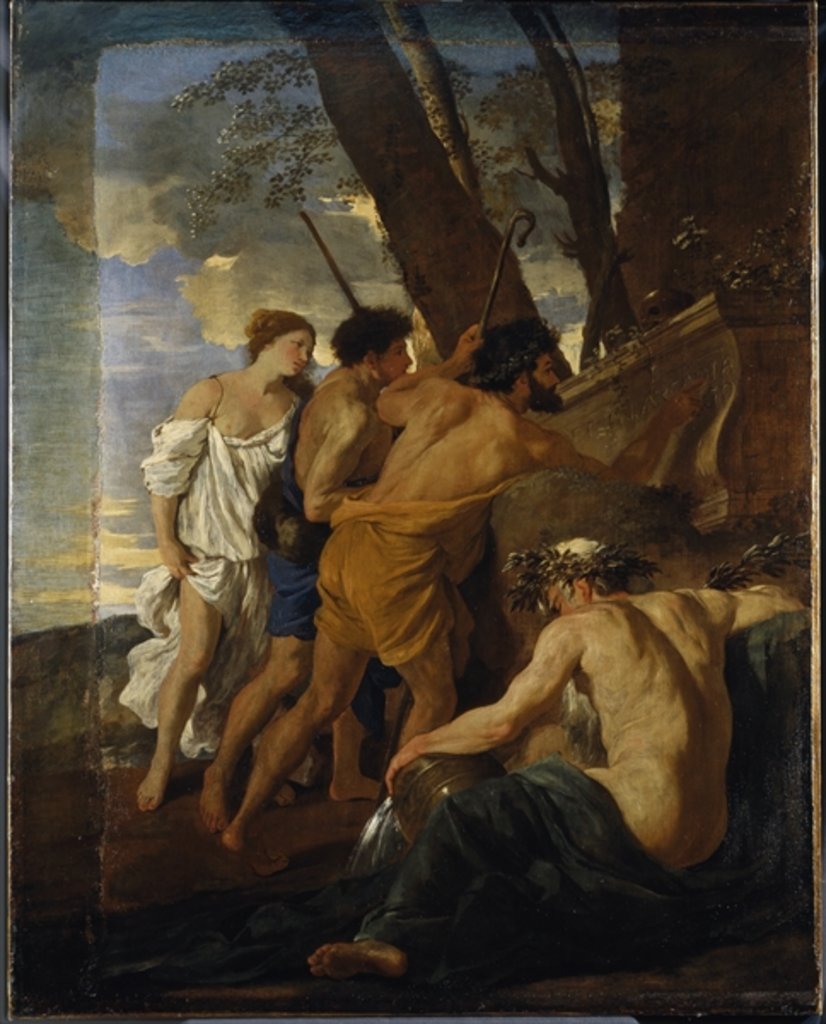 Detail of The Arcadian Shepherds by Nicolas Poussin