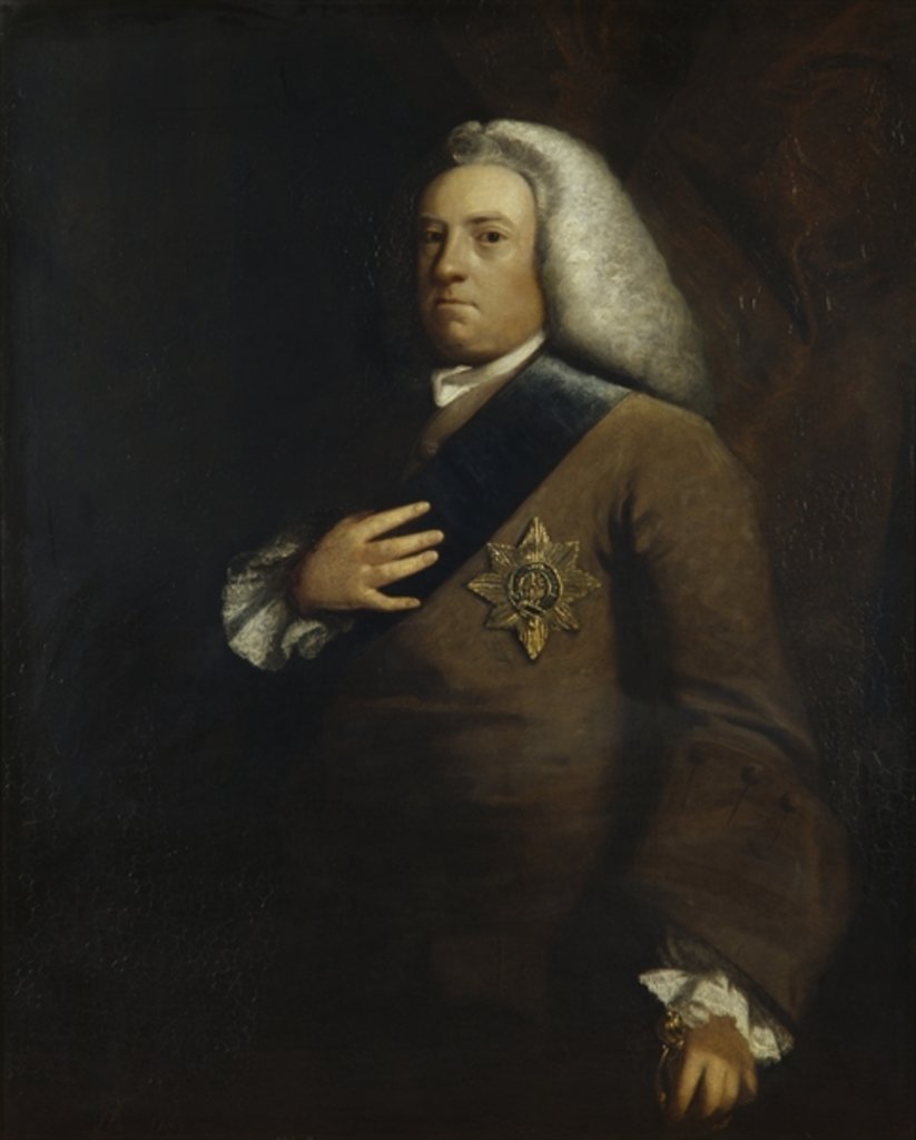 Detail of William Cavendish, 3rd Duke of Devonshire by Joshua Reynolds