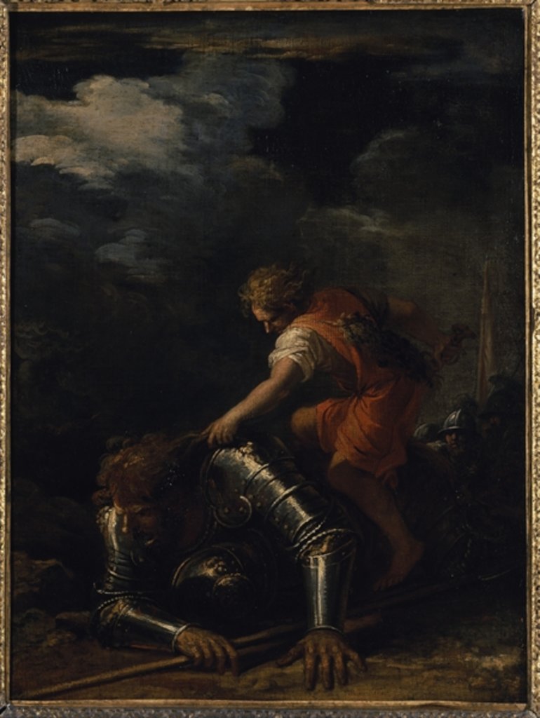Detail of David and Goliath by Salvator Rosa