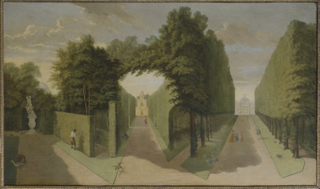 Detail of View of the Bagnio and Comed Building alleys, Chiswick Villa by Pieter Andreas Rysbrack