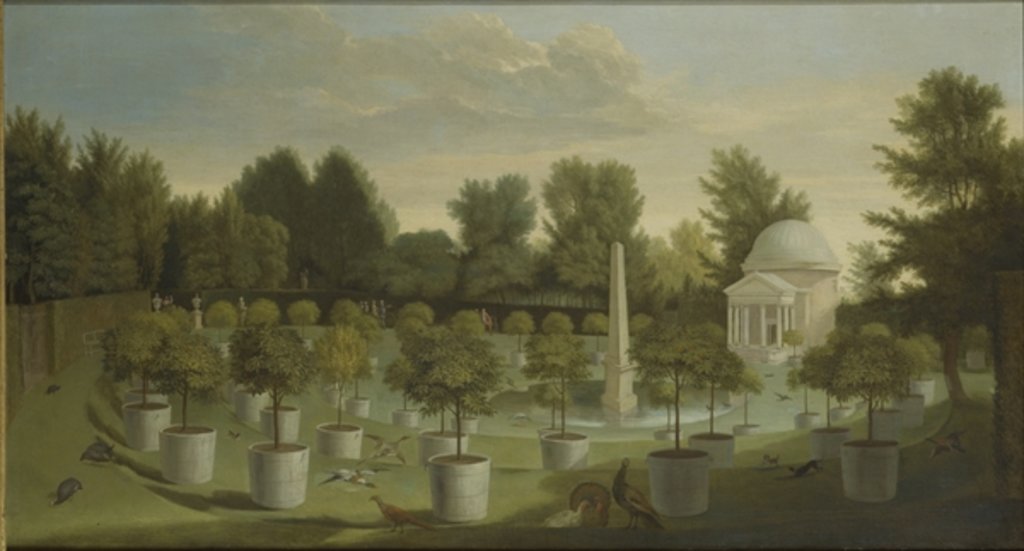 Detail of View of the Orange Tree Garden, Chiswick House by Pieter Andreas Rysbrack