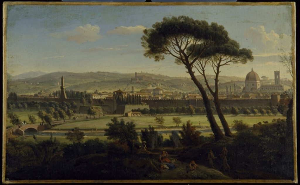 Detail of A view of Florence from the Bologna Road by Gaspar van Wittel