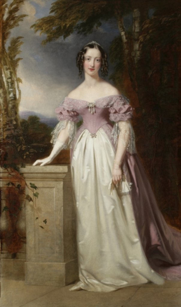 Detail of Portrait of Blanche Georgiana Howard, Countess of Burlington, 1841-42 by John Lucas