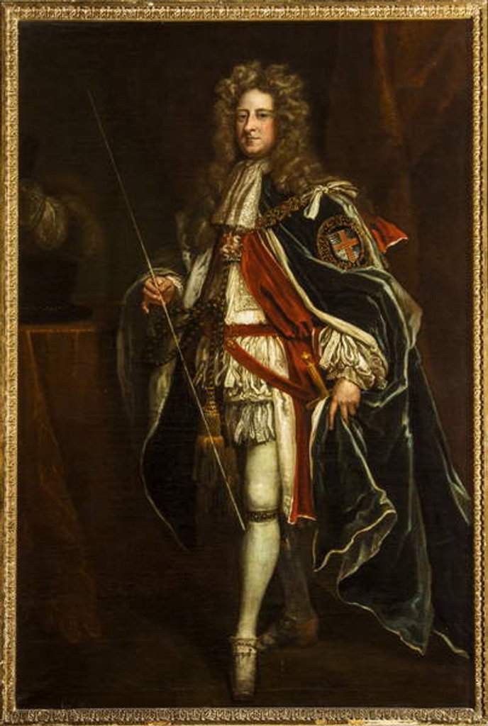 Detail of Portrait of William Cavendish, 4th Earl and 1st Duke of Devonshire, c.1690-1710 by Godfrey Kneller