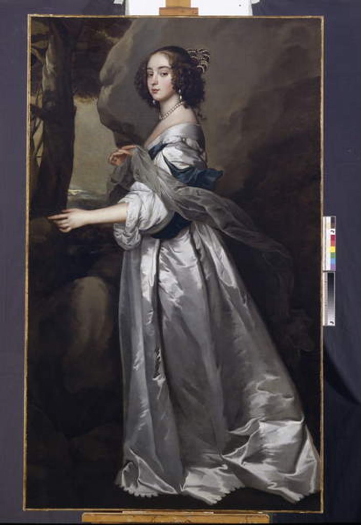 Detail of Portrait of Lady Frances Cranfield, Lady Buckhurst, later Countess of Dorset, c.1637-50 by Anthony van Dyck