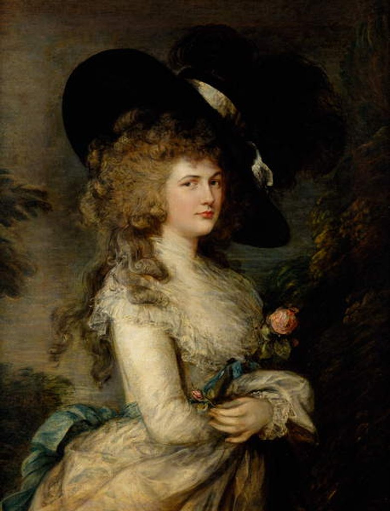 Detail of Georgiana, Duchess of Devonshire, c.1785-87 by Thomas Gainsborough