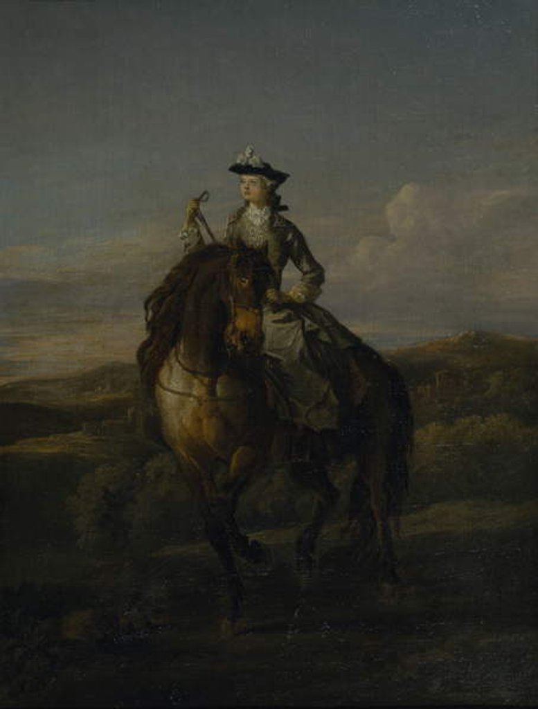 Detail of Equestrian portrait of Charlotte Boyle, Marchioness of Hartington, 1747 by William Kent