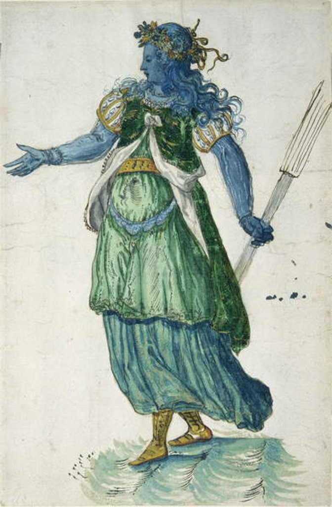 Detail of Torchbearer of Oceania, 1605 by Inigo Jones