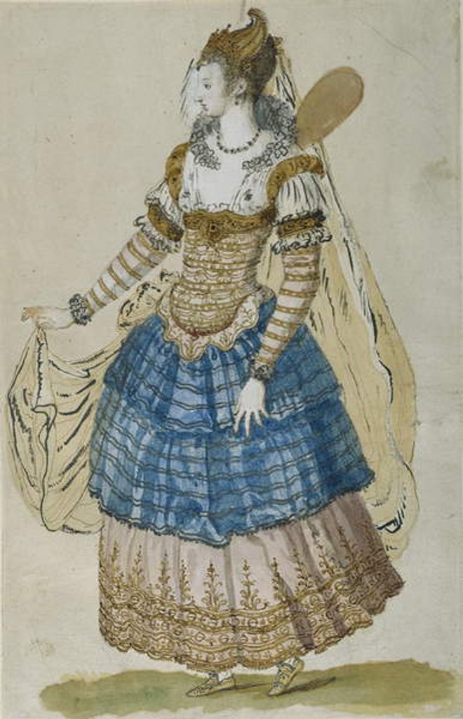 Detail of Winged masquer by Inigo Jones