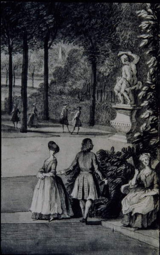 Detail of Detail of 'The Poplar Grove, Lord Burlington's Chiswick Villa' by Jacques Rigaud