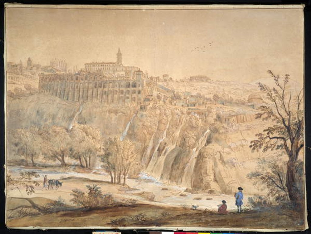 Detail of View of the Basilian Monastery at Grottaferrata, Rome by Gaspar van (1653-1736) Wittel