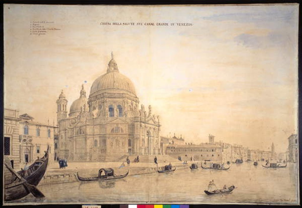 Detail of Chiesa della Salute, Grand Canal, Venice by Gaspar van Wittel
