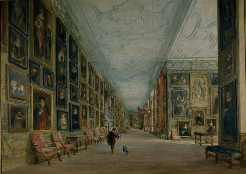 Detail of The Long Gallery, Hardwick by David Cox