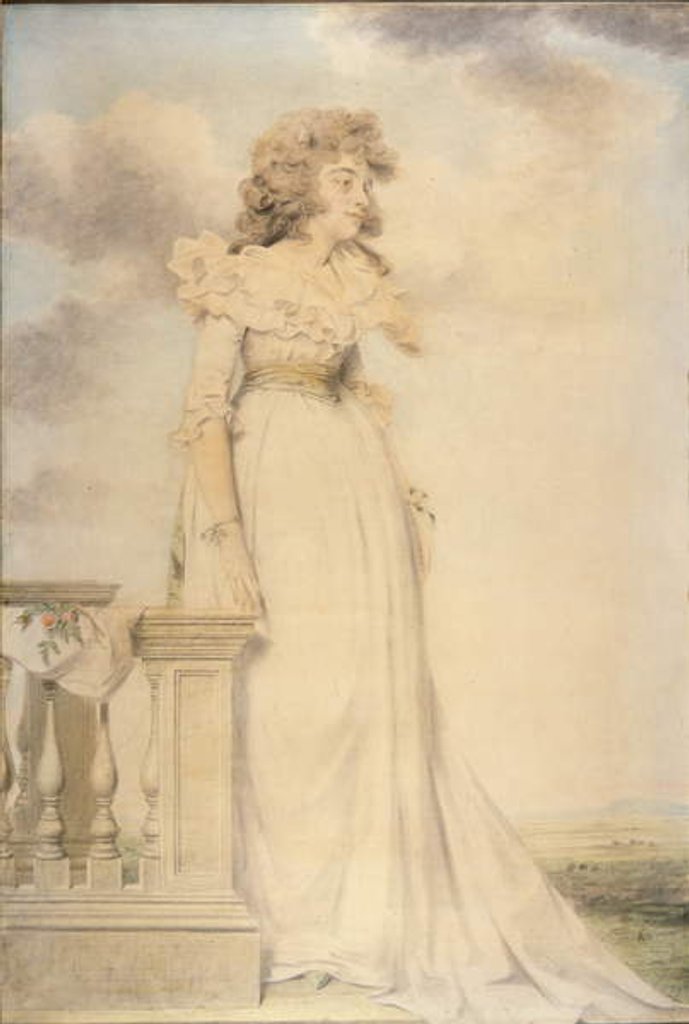 Detail of Portrait of Georgiana, Duchess of Devonshire by John Downman