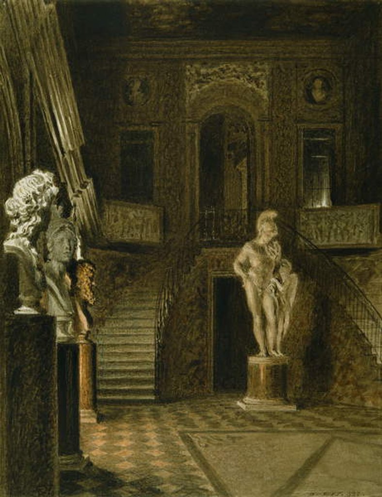 Detail of The Painted Hall at Chatsworth, 1827 by William Henry Hunt