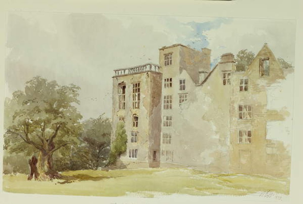 Detail of Hardwick Old Hall by William Henry Hunt