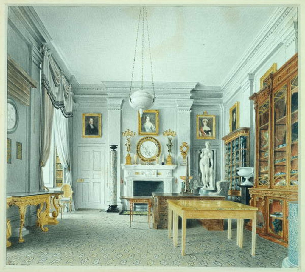 Detail of The Morning Room, Chatsworth, 1822 by William Henry Hunt