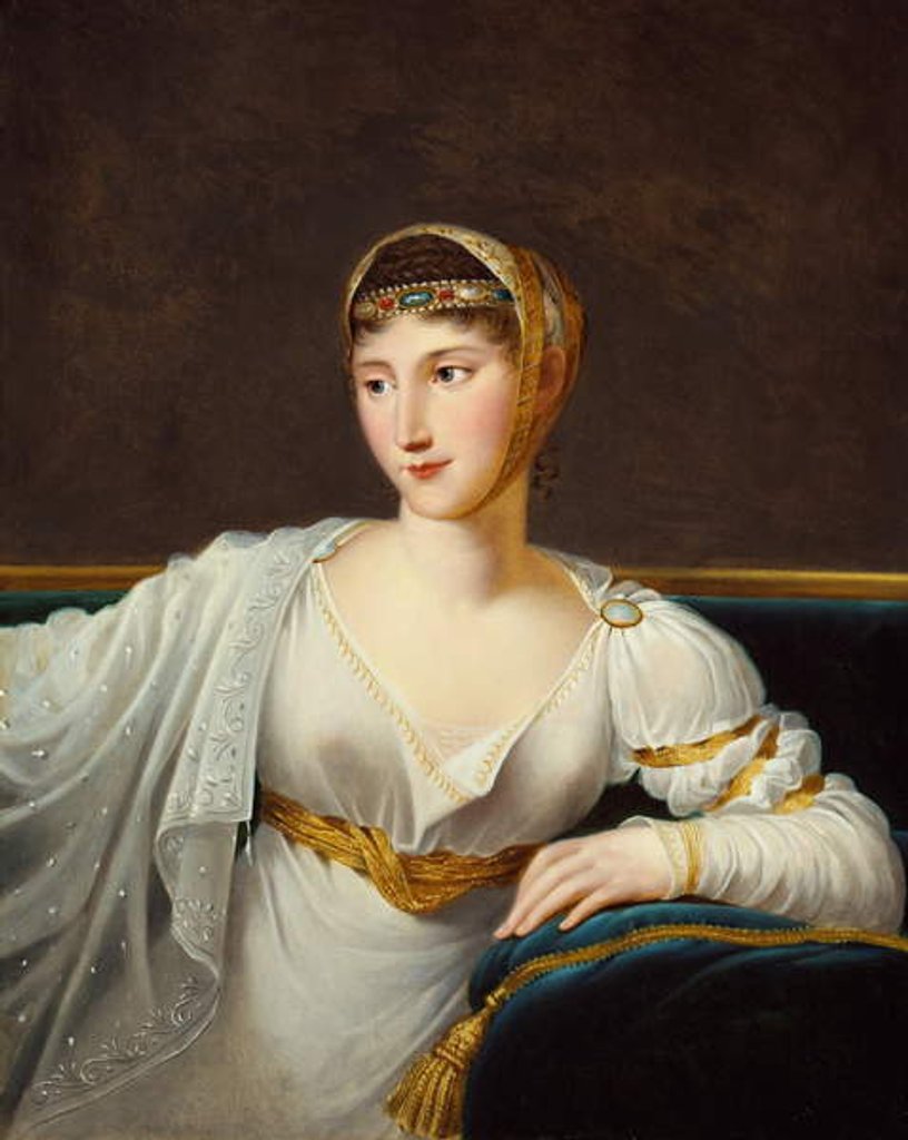Detail of Portrait of Princess Pauline Borghese, wife of General Leclerc by Robert Lefevre