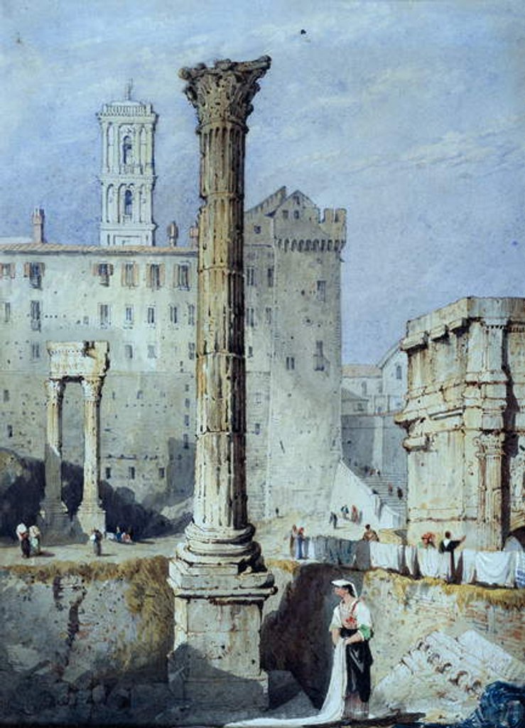 Detail of The Column of Phocas by Samuel Prout